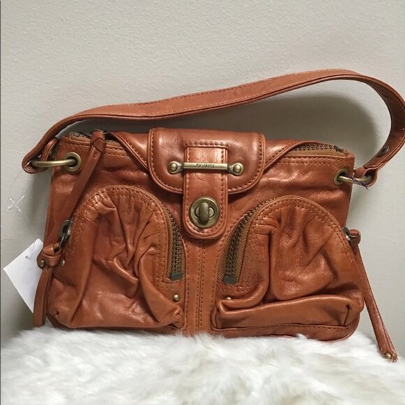 Botkier Handbags - BOTKIER Bianca Boho Leather Shoulder Bag in Cognac EUC VTG